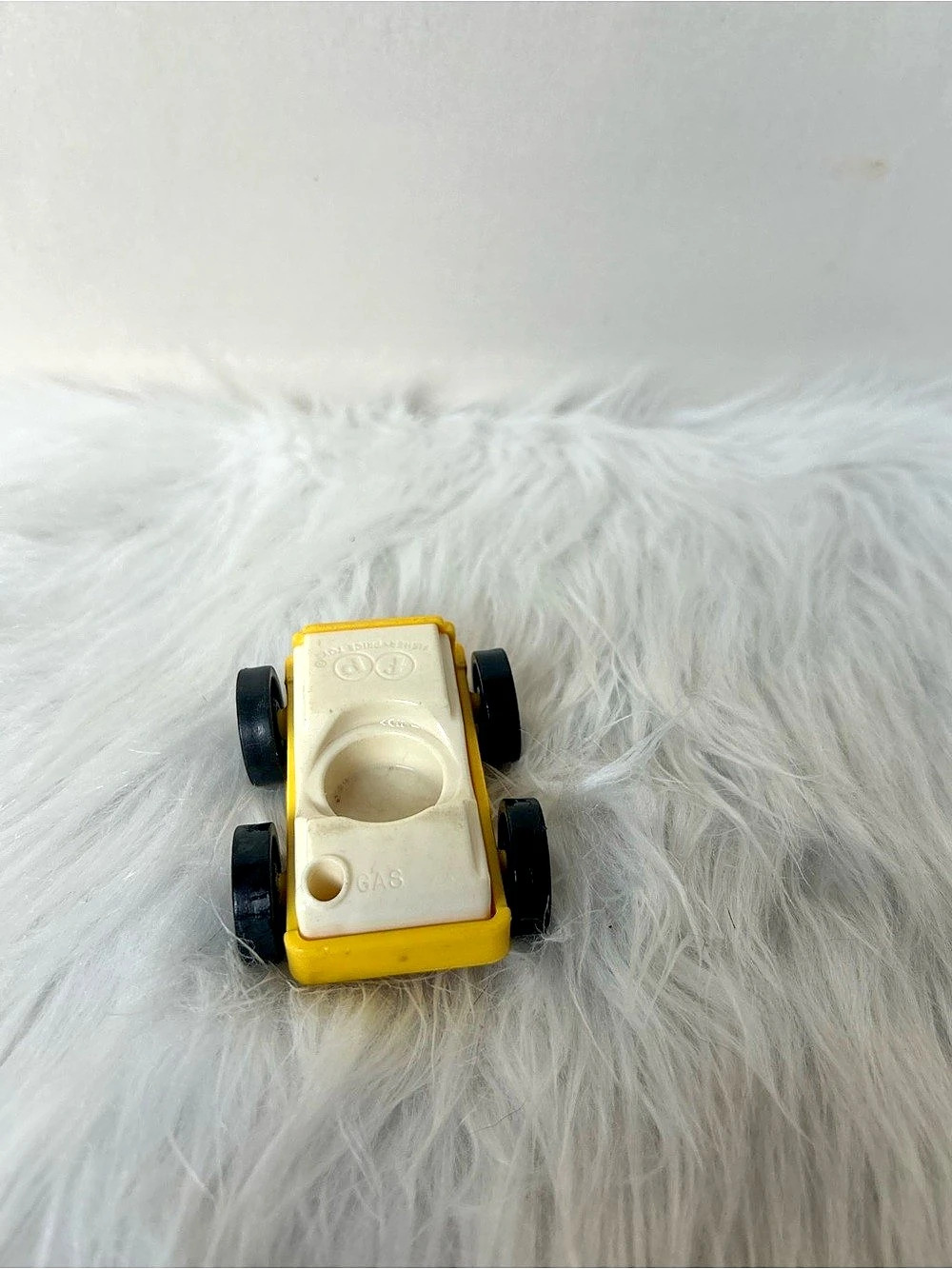 Fisher-Price Little People Garage Car (White Top / Yellow Base) Yellow & White